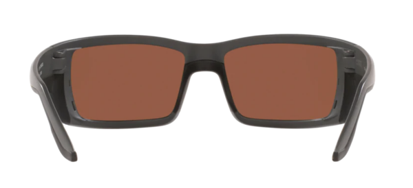 Costa Permit Polarized Sunglasses Matte Grey Green Mirror Glass Behind